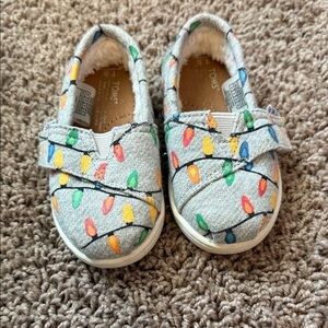 TOMS Kids' Gray Shoes with Colorful Lights